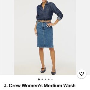J. Crew Women's Medium Wash Denim Pencil Skirt NWOT